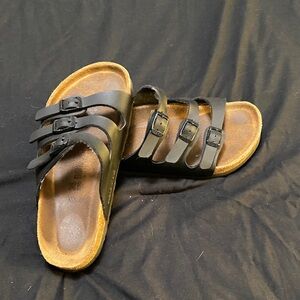 Birkenstock Black Triple-Strap Sandals